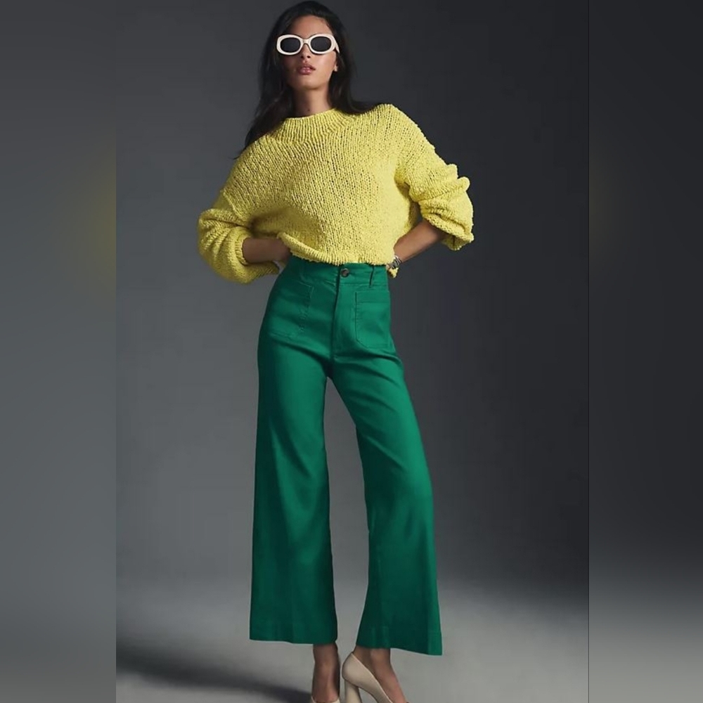 Maeve Colette Cropped Wide-Leg Linen Pants (25 petite)